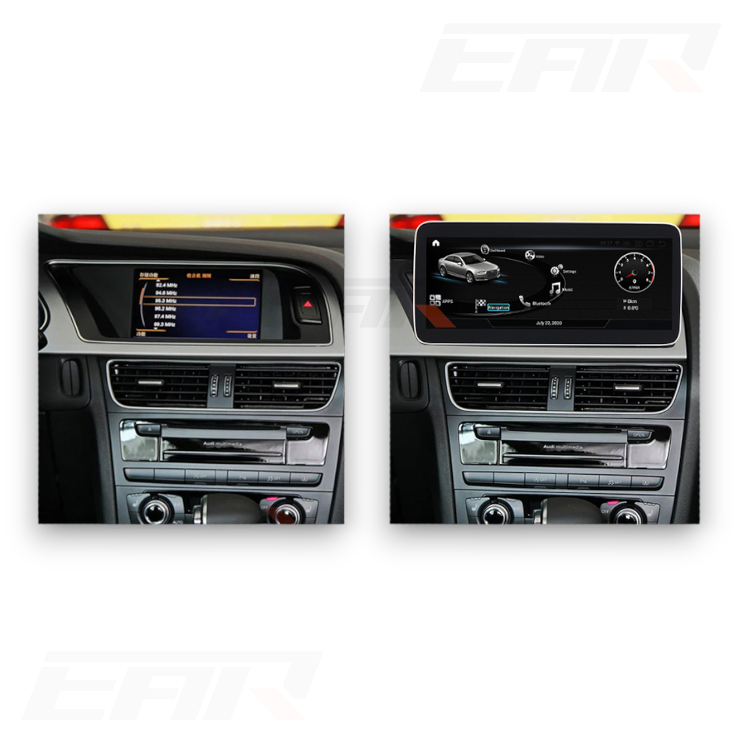 Audi A4/S4/RS4/A5/S5/RS5 Android 12.0 Multimedia 10.25"/12.5" Touchscreen Display + Built-In Wireless Carplay & Android Auto | 2008 - 2016 | LHD/RHD - Euro Active Retrofits