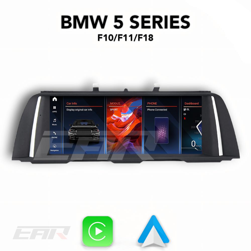 BMW iDrive 8 Android 13.0 5 Series (F10/F11/F18) Multimedia 10.25"/12.3" Touchscreen Display + Built-In Wireless Carplay & Android Auto | 2010 - 2017