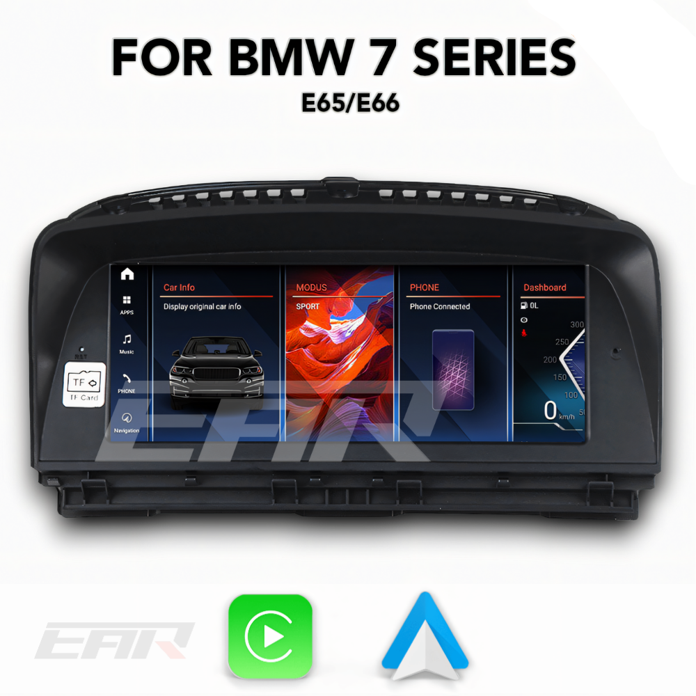 BMW iDrive 8 Android 13.0 7 Series (E65) Multimedia 10.25" Touchscreen Display + Built-In Wireless Carplay & Android Auto | 2001 - 2008