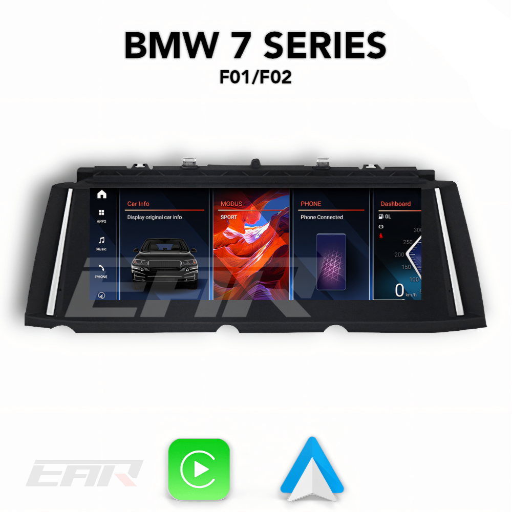 BMW iDrive 8 Android 13.0 7 Series (F01/F02) Multimedia 10.25"/12.3" Touchscreen Display + Built-In Wireless Carplay & Android Auto | 2008 - 2015