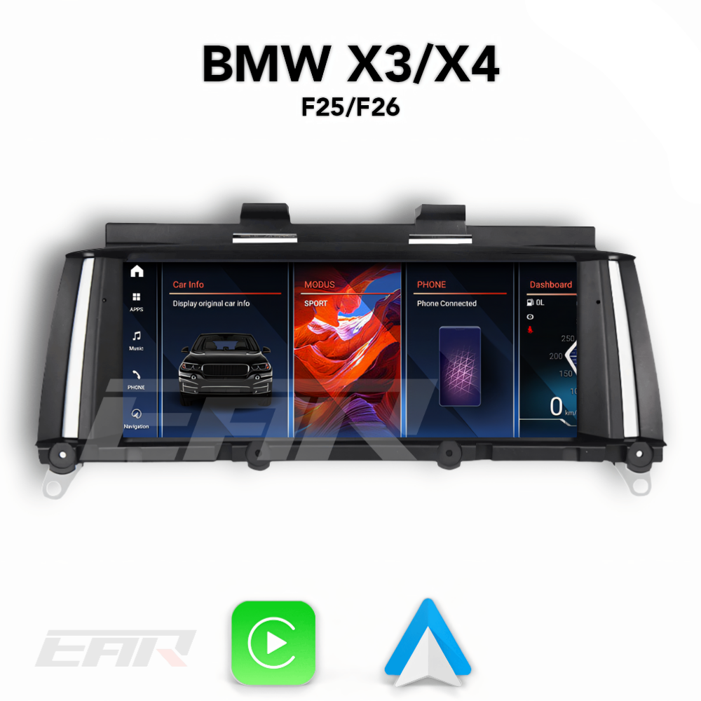 BMW iDrive 8 Android 13.0 X3 & X4 (F25/F26) Multimedia 8.8"/12.3" Touchscreen Display + Built-In Wireless Carplay & Android Auto | 2010+