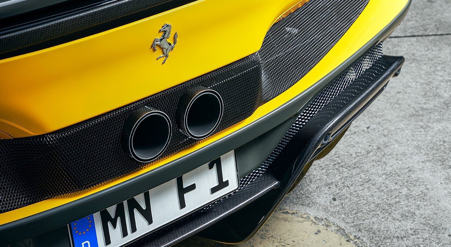 Ferrari 296 GTB | Novitec Carbon & Stainless Steel Tailpipes with Grid Insert