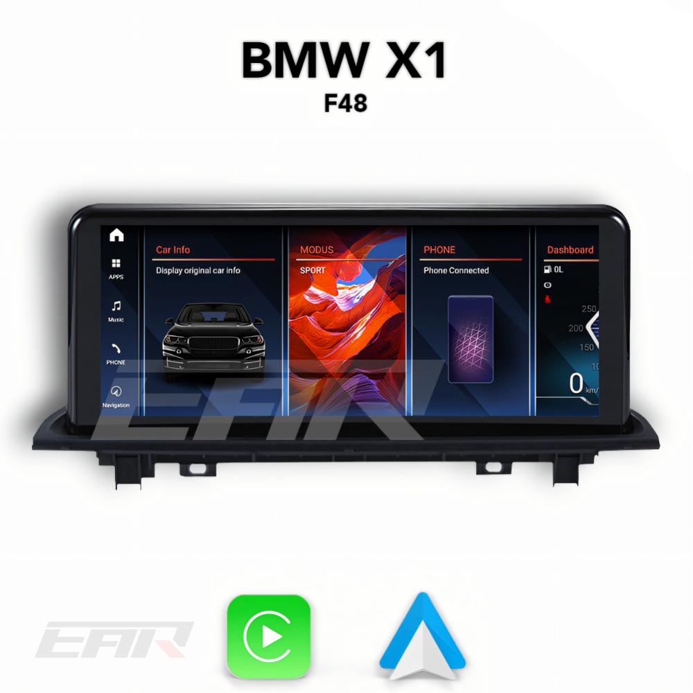 BMW iDrive 8 Android 13.0 X1 (F48) Multimedia 10.25"/12.3" Touchscreen Display + Built-In Wireless Carplay & Android Auto | 2016 - 2021
