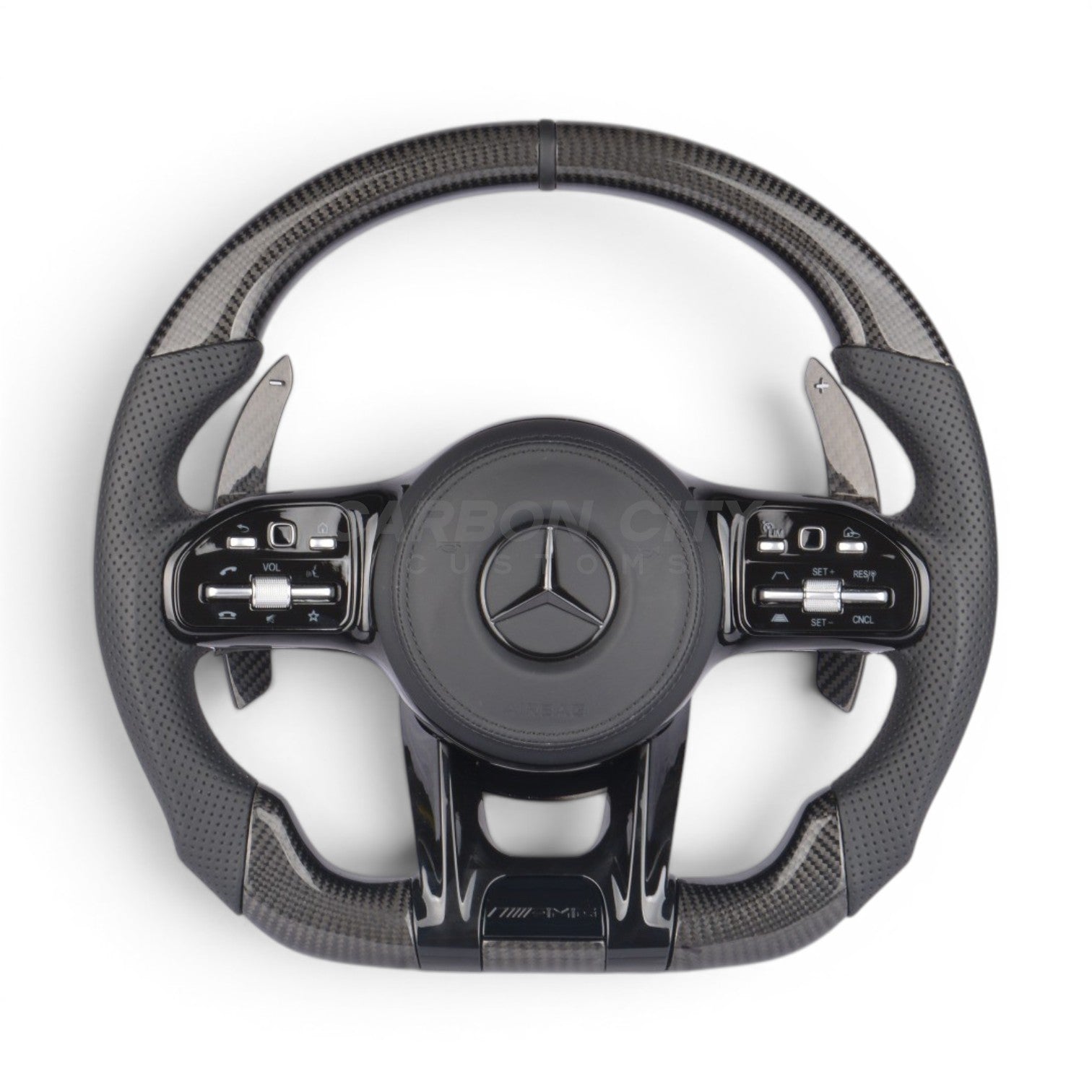 Mercedes-Benz 2020 AMG | Blacked Out | Pre-Designed Steering Wheel (Fits 2010+ All Models)
