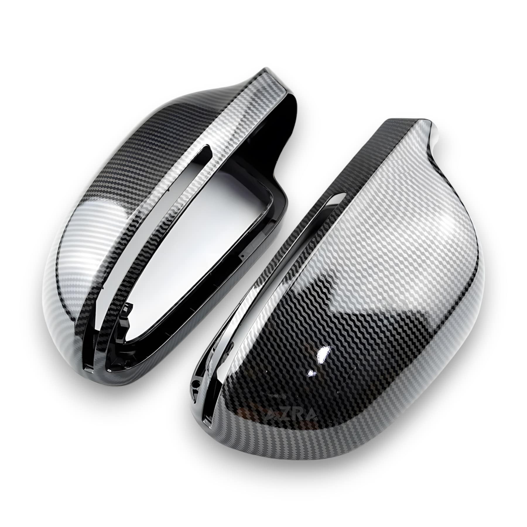 AZRA Audi A4/S4/A5/S5/A6/S6/A8/S8/Q3/SQ3 | B8 / B8.5 | Gloss Black / Carbon Print Mirror Caps