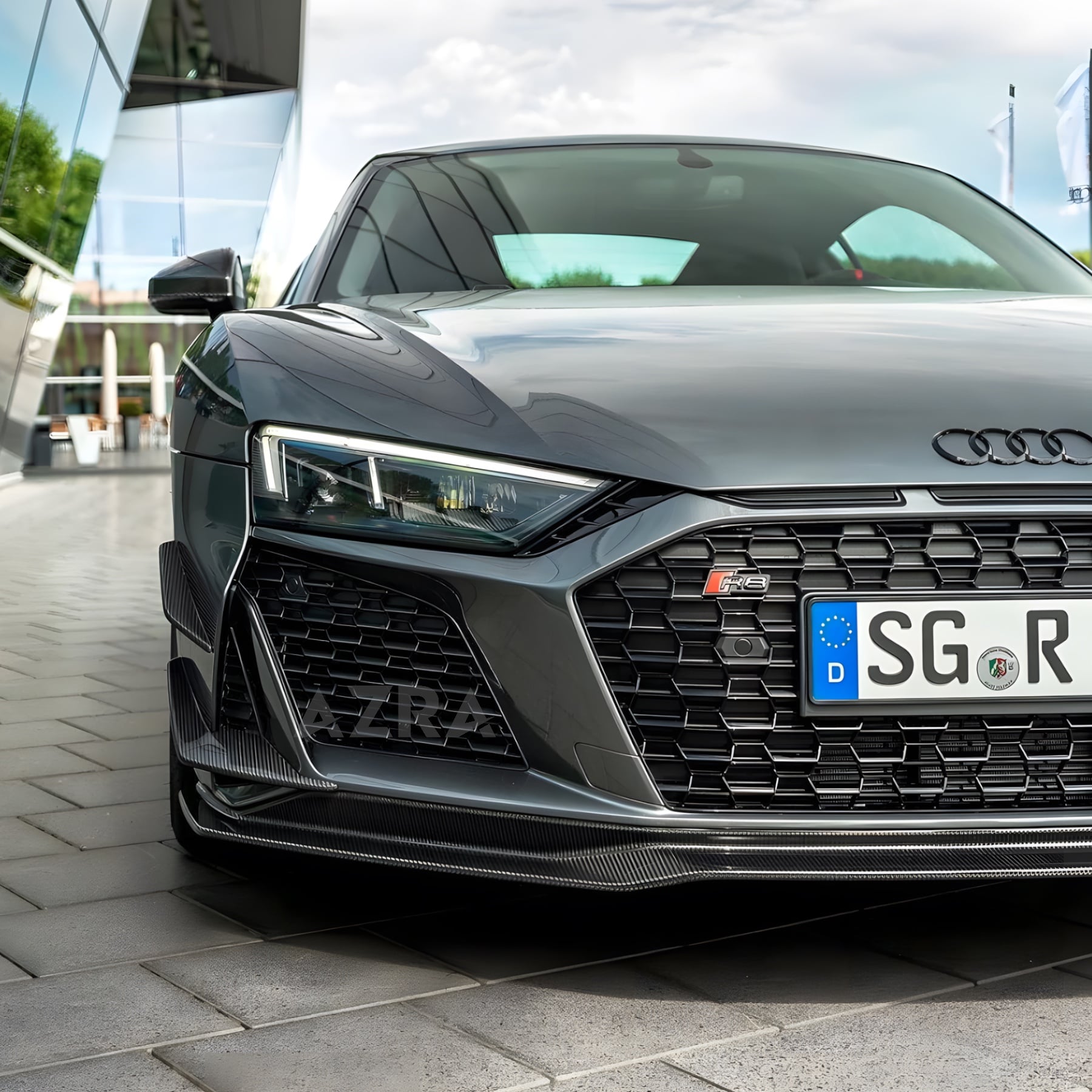 AZRA Audi R8 | 4S | Carbon Fiber V1 Slim Front Lip | 2019 - 2024