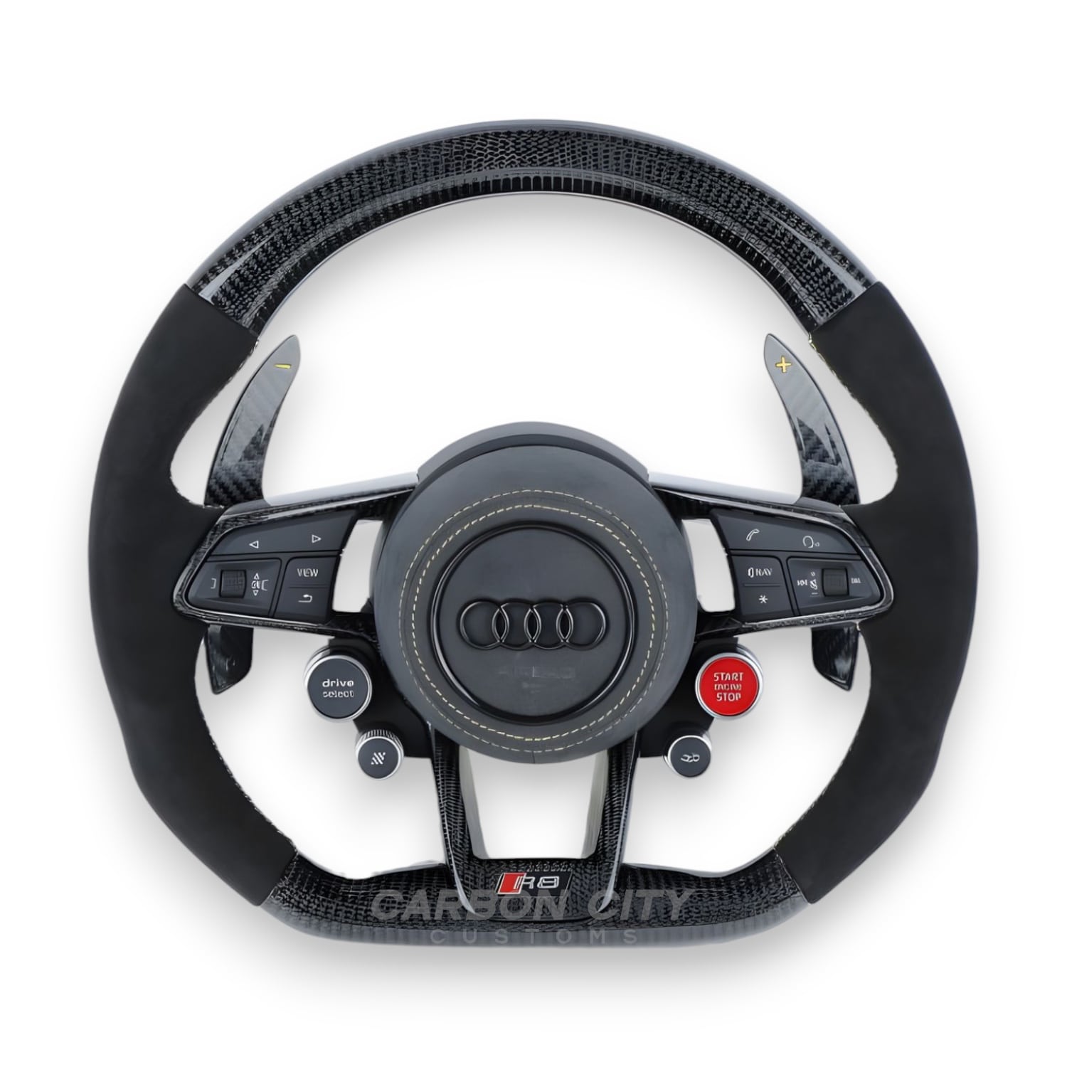 Audi R8/TT Style Customizable Steering Wheel (Fits 2010+ All Models) - Carbon City Customs