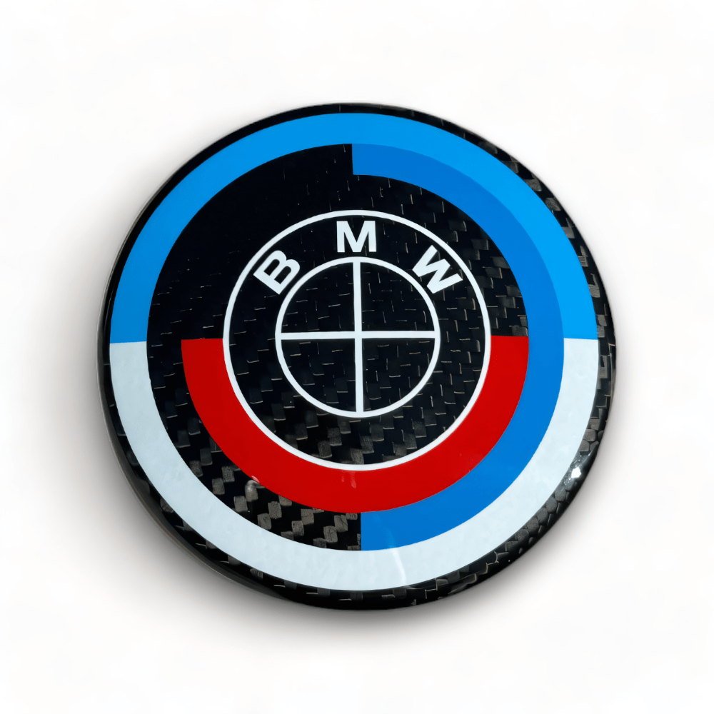 BMW Carbon Fiber M 50 Year Anniversary Emblem Badges - Euro Active Retrofits