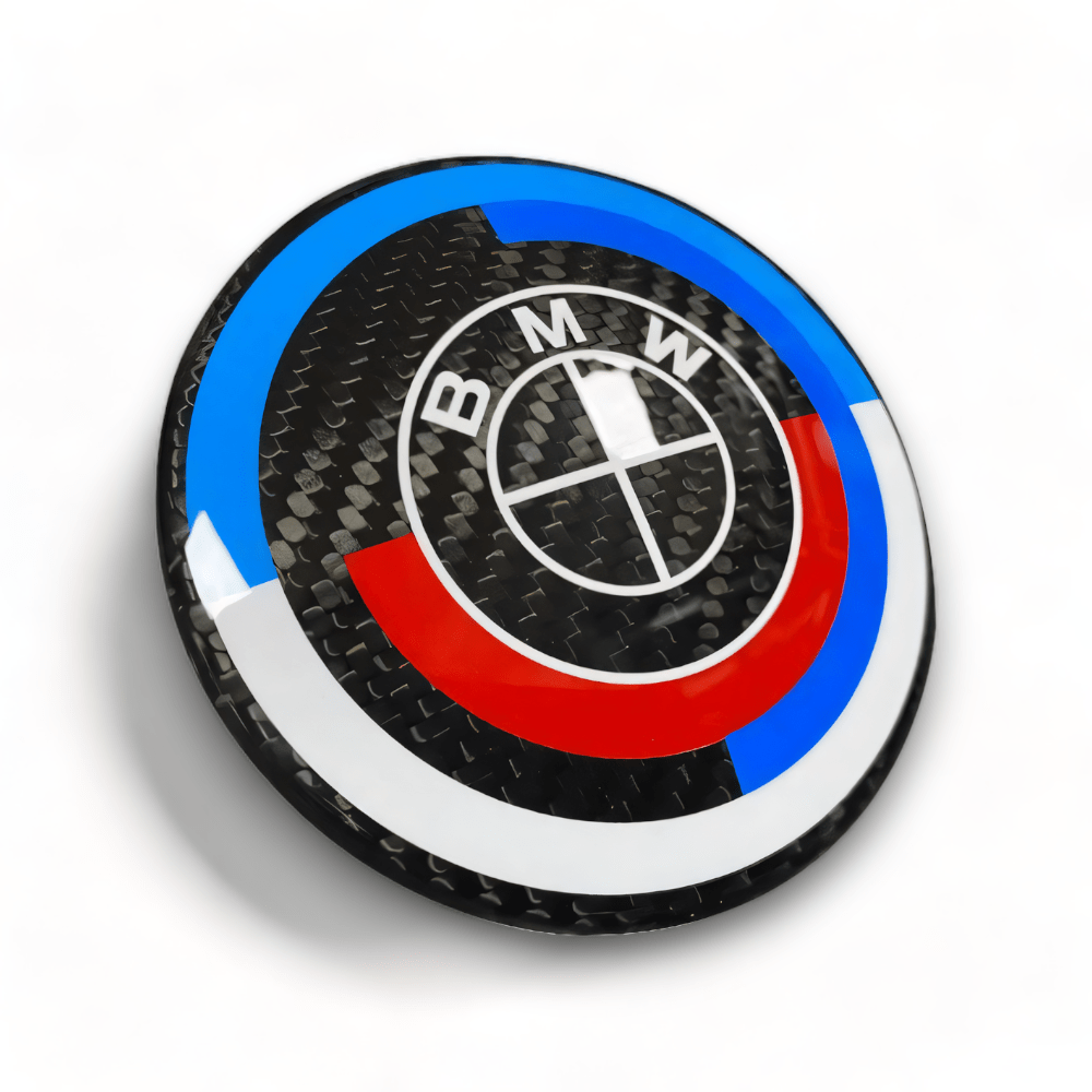 BMW Carbon Fiber M 50 Year Anniversary Emblem Badges - Euro Active Retrofits