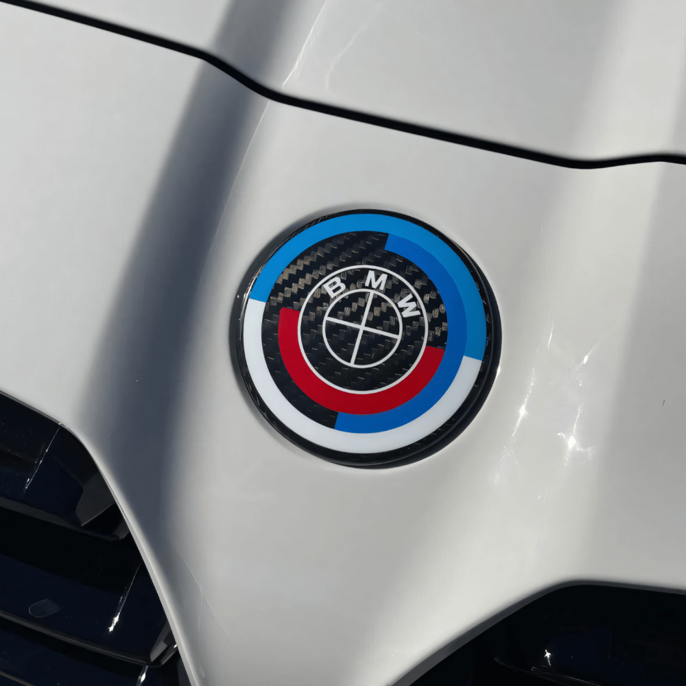 BMW Carbon Fiber M 50 Year Anniversary Emblem Badges - Euro Active Retrofits