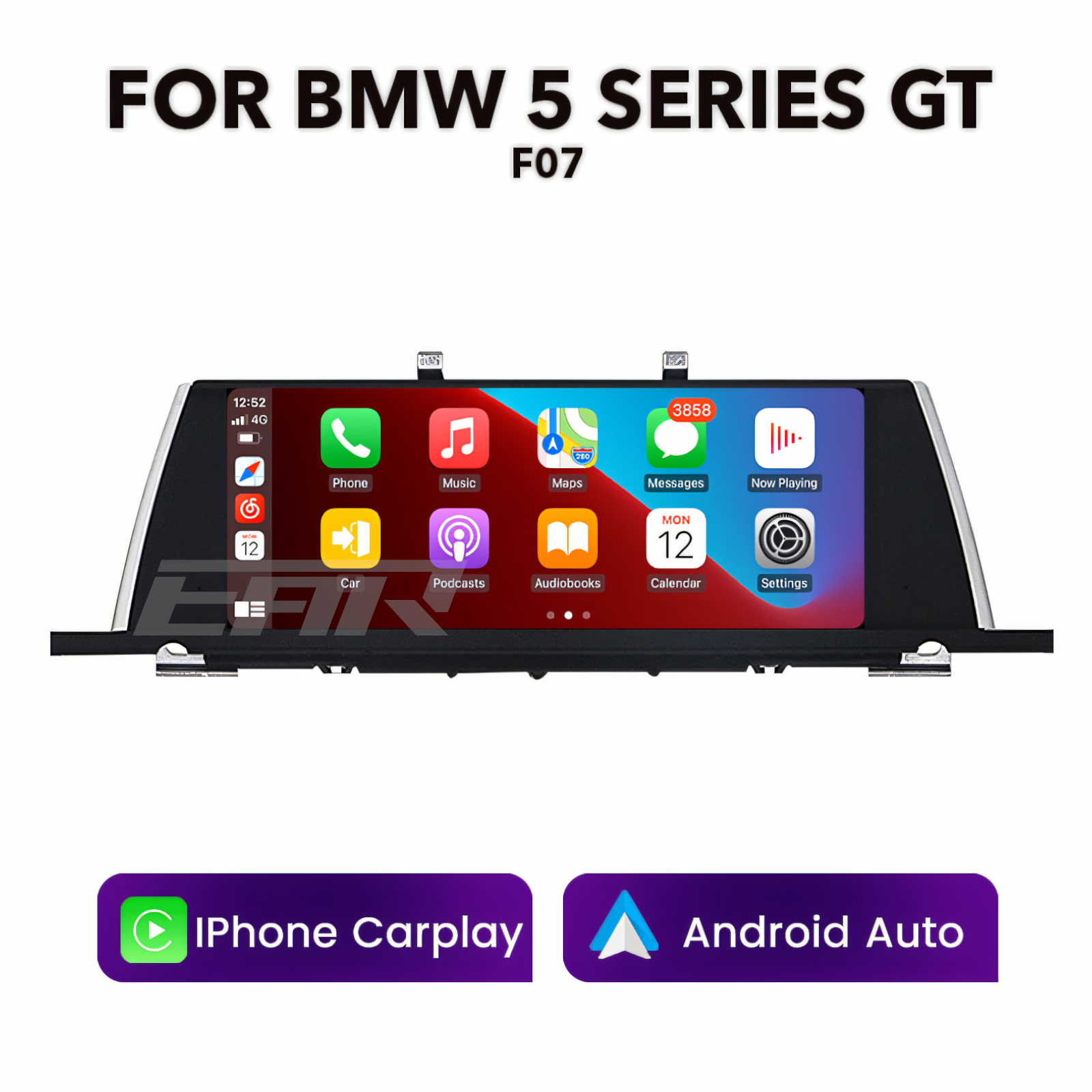 BMW F-Series 5 Series GT F07 2010 - 2017 10.25" Multimedia Touchscreen Display + Built-in Wireless Carplay & Android Auto (LHD | RHD) - Euro Active Retrofits