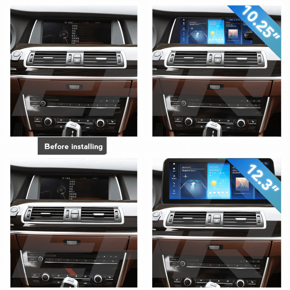 BMW iDrive 8 Android 12.0 5 Series GT (F07) Multimedia 10.25"/12.3" Touchscreen Display + Built-In Wireless Carplay & Android Auto | 2011 - 2018 | LHD/RHD - Euro Active Retrofits