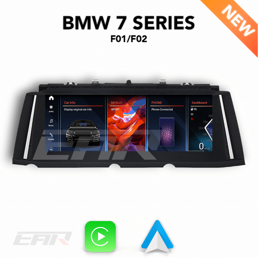 BMW iDrive 8 Android 12.0 7 Series (F01/F02) Multimedia 10.25"/12.3" Touchscreen Display + Built-In Wireless Carplay & Android Auto | 2008 - 2015 | LHD/RHD - Euro Active Retrofits