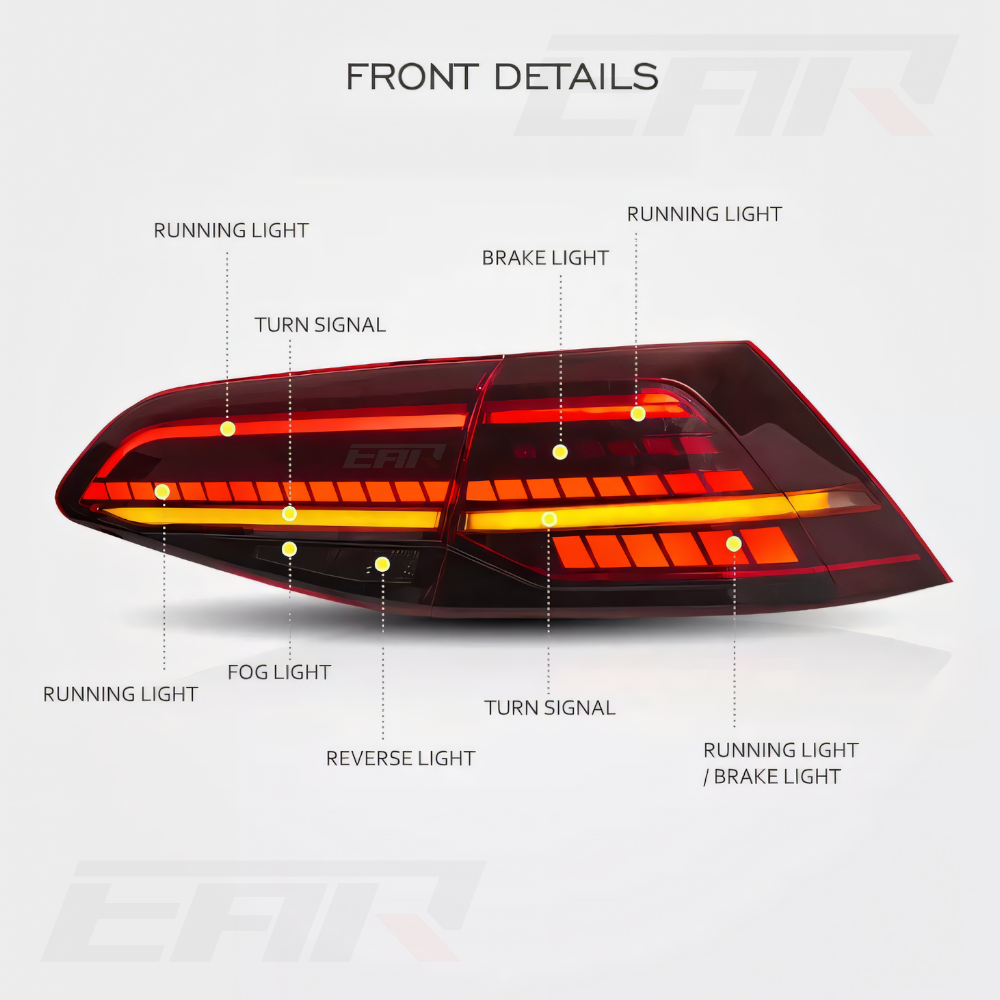 EuroLuxe Volkswagen Golf MK7/7.5 GTS Style Sequential LED Tail Lights (Plug & Play) - Euro Active Retrofits