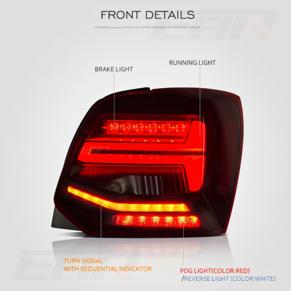 EuroLuxe Volkswagen Polo GTS Style Sequential Tail Lights (Plug & Play (2011 - 2017) - Euro Active Retrofits