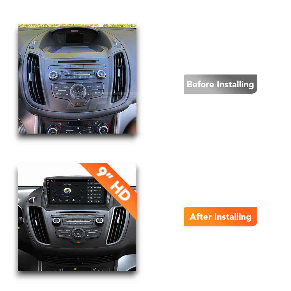 Ford Kuga (2012 - 2019) Multimedia 9" Touchscreen Display + Built-In Wireless Carplay & Android Auto - Euro Active Retrofits