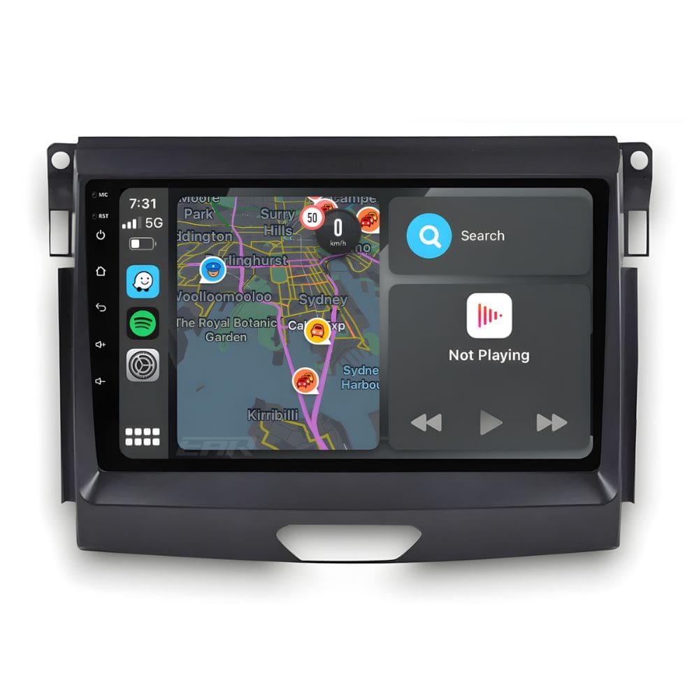 Ford Ranger (2015 - 2022) Multimedia 9" Touchscreen Display + Built-In Wireless Carplay & Android Auto - Euro Active Retrofits