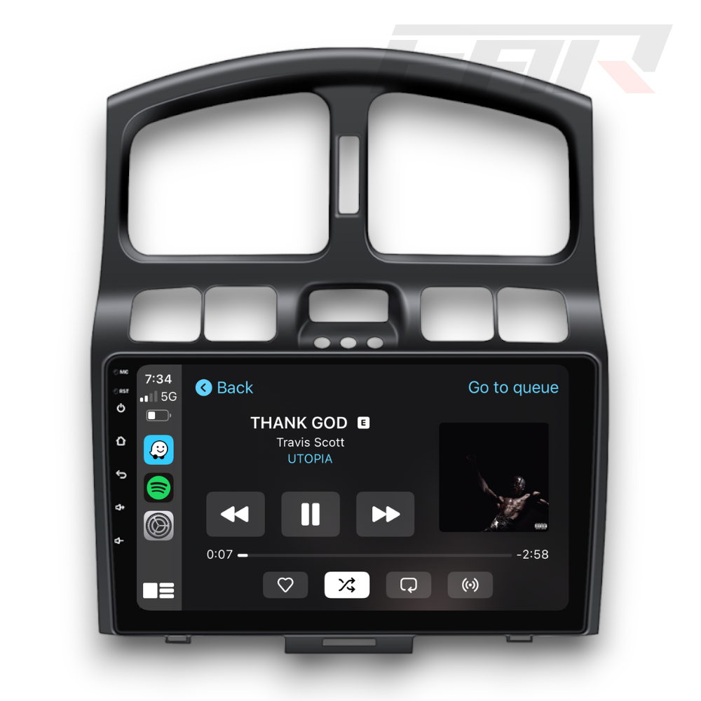 Hyundai Santa Fe (2000 - 2006) Multimedia 9" Touchscreen Display + Built-In Wireless Carplay & Android Auto - Euro Active Retrofits