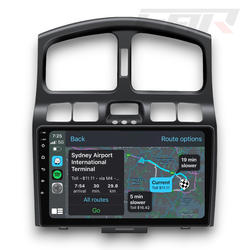 Hyundai Santa Fe (2000 - 2006) Multimedia 9" Touchscreen Display + Built-In Wireless Carplay & Android Auto - Euro Active Retrofits