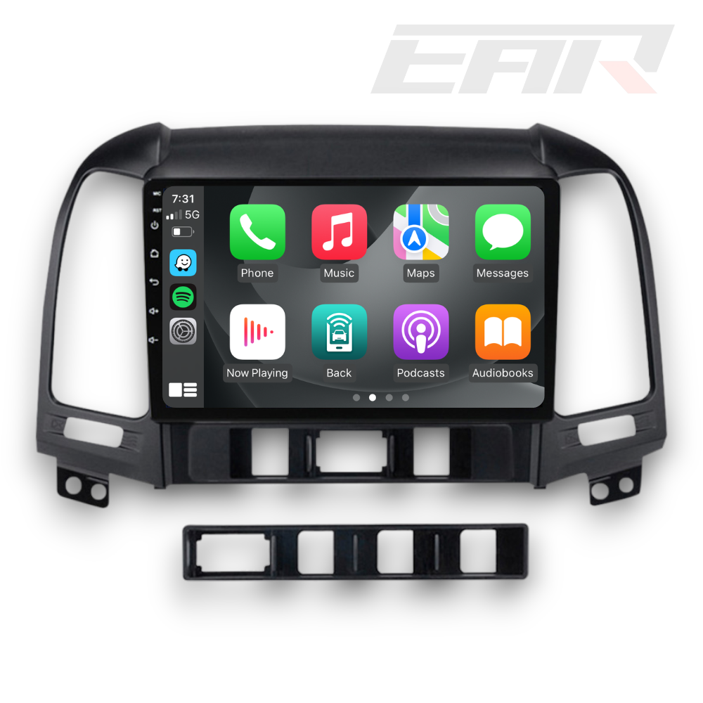 Hyundai Santa Fe (2006 - 2012) Multimedia 9" Touchscreen Display + Built-In Wireless Carplay & Android Auto - Euro Active Retrofits