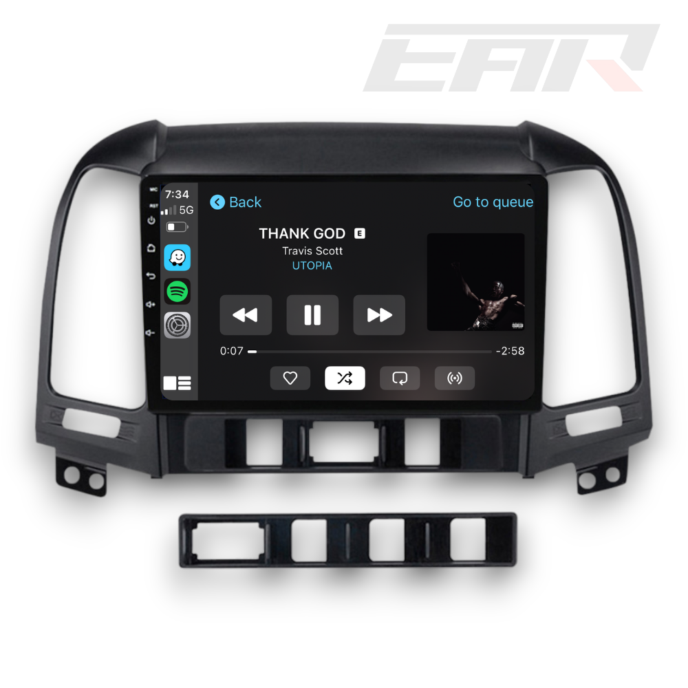 Hyundai Santa Fe (2006 - 2012) Multimedia 9" Touchscreen Display + Built-In Wireless Carplay & Android Auto - Euro Active Retrofits