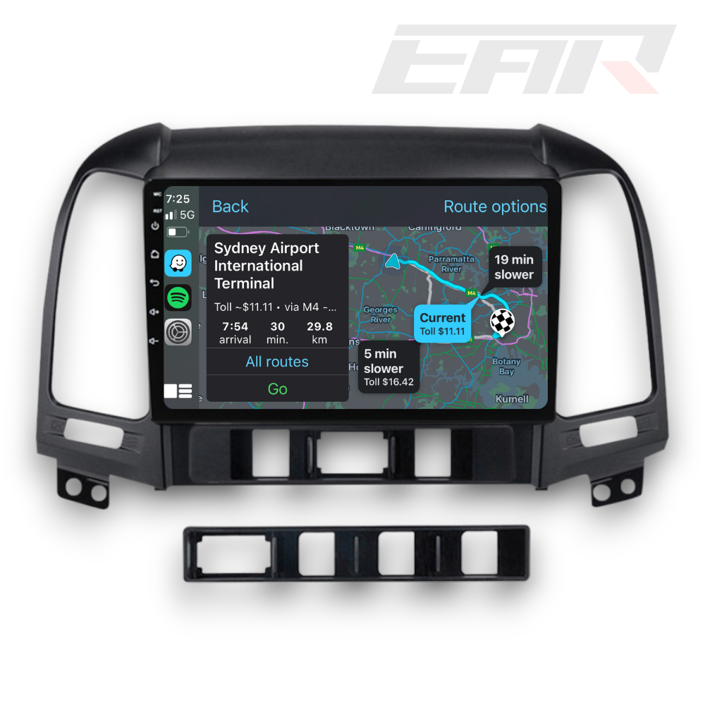 Hyundai Santa Fe (2006 - 2012) Multimedia 9" Touchscreen Display + Built-In Wireless Carplay & Android Auto - Euro Active Retrofits