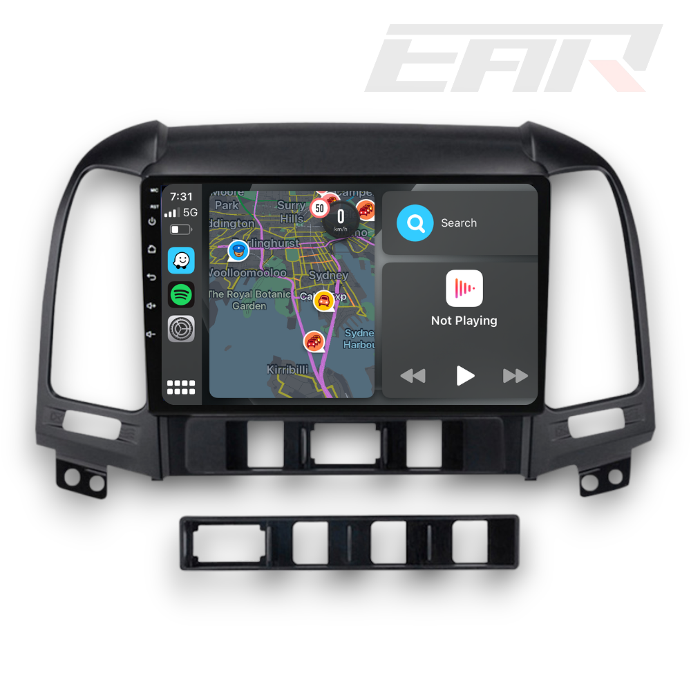 Hyundai Santa Fe (2006 - 2012) Multimedia 9" Touchscreen Display + Built-In Wireless Carplay & Android Auto - Euro Active Retrofits