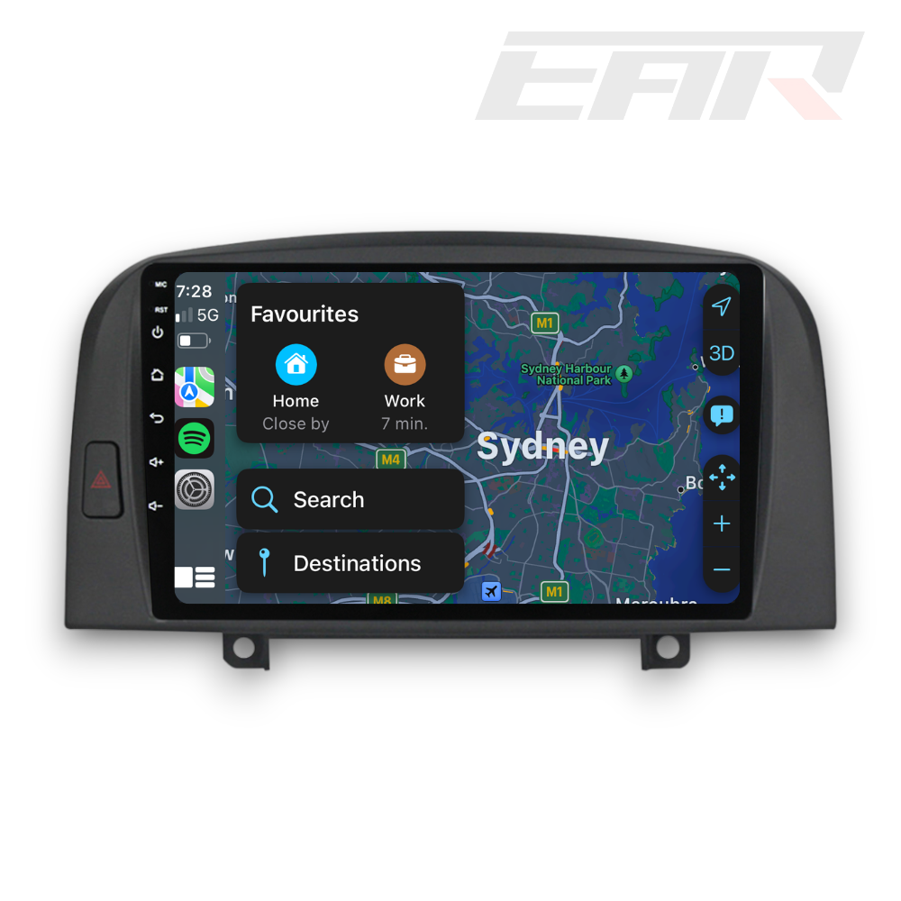 Hyundai Sonota (2004 - 2008) Multimedia 9" Touchscreen Display + Built-In Wireless Carplay & Android Auto - Euro Active Retrofits