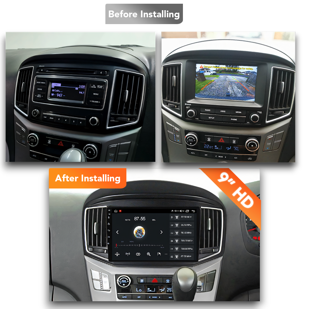 Hyundai iLoad (2015 - 2022) Multimedia 9" Touchscreen Display + Built-In Wireless Carplay & Android Auto - Euro Active Retrofits