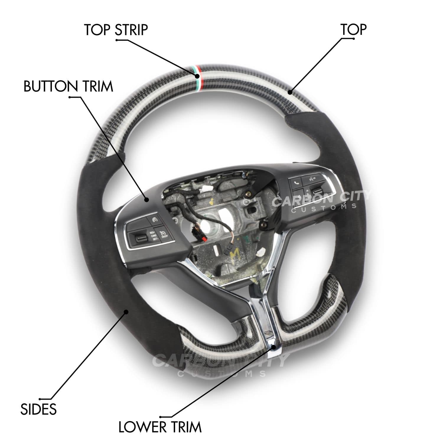 Maserati Customizable Steering Wheel - Carbon City Customs