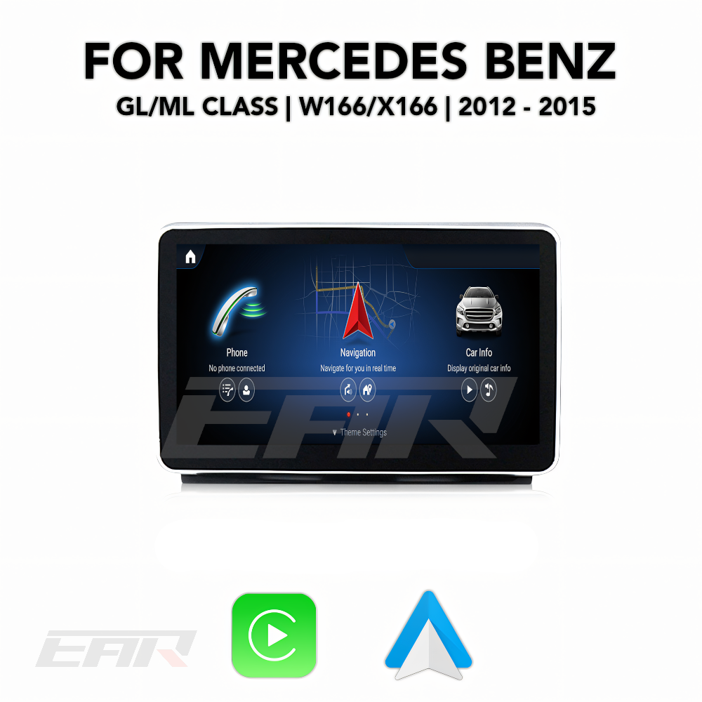 Mercedes Benz GL/ML Class Android 12.0 (W166/X166) Multimedia 9" Touchscreen Display + Built-In Wireless Carplay & Android Auto | 2012 - 2015 | LHD/RHD - Euro Active Retrofits