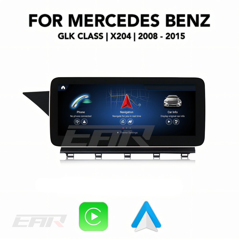 Mercedes Benz GLK Class Android 12.0 (X204) Multimedia 10.25"/12.3" Touchscreen Display + Built-In Wireless Carplay & Android Auto | 2008 - 2015 | LHD/RHD - Euro Active Retrofits