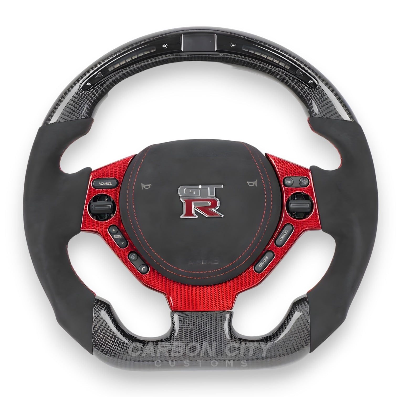 Nissan GT-R R35 (2007 - 2015) Style Customizable Steering Wheel - Carbon City Customs