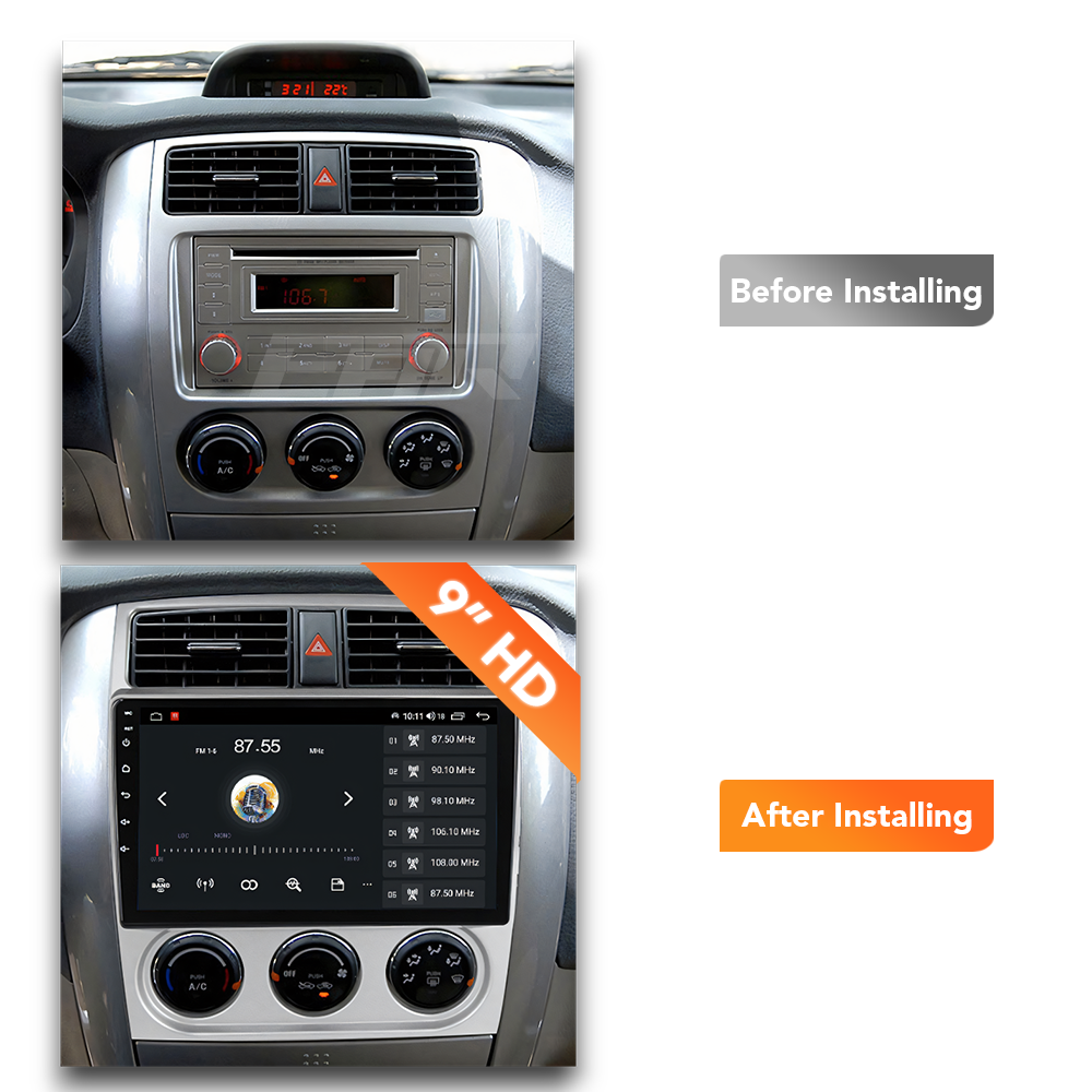 Suzuki Liana (2004 - 2008) Multimedia 9" Touchscreen Display + Built-In Wireless Carplay & Android Auto - Euro Active Retrofits