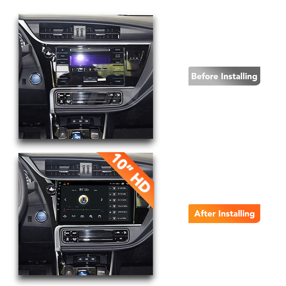 Toyota Corolla Hatch (2015 - 2019) Multimedia 10" Touchscreen Display + Built-In Wireless Carplay & Android Auto - Euro Active Retrofits