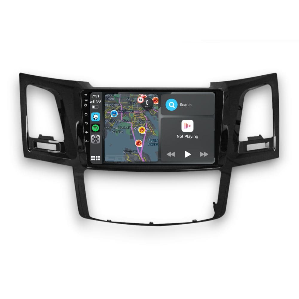 Toyota HiLux (2004 - 2014) Multimedia 9" Touchscreen Display + Built-In Wireless Carplay & Android Auto - Euro Active Retrofits