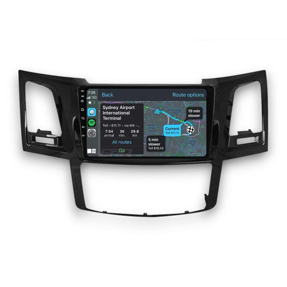 Toyota HiLux (2004 - 2014) Multimedia 9" Touchscreen Display + Built-In Wireless Carplay & Android Auto - Euro Active Retrofits