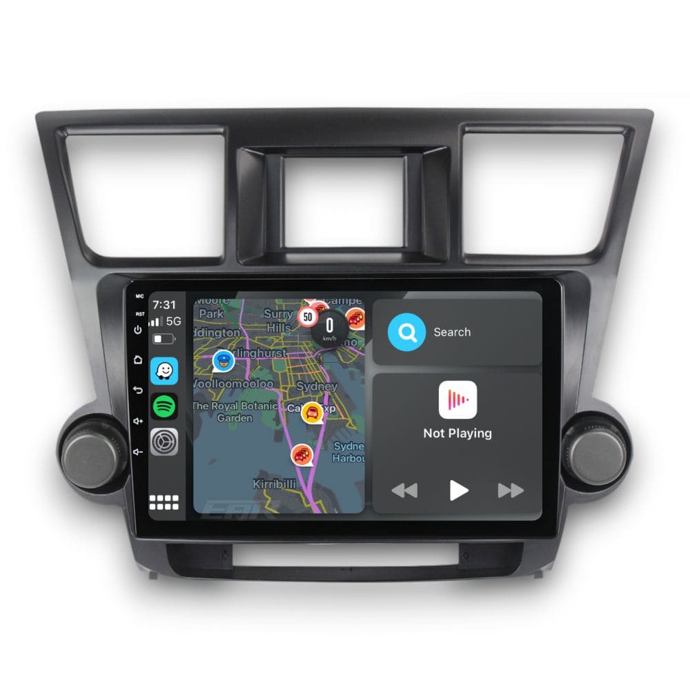 Toyota Highlander/Kluger (2007 - 2013) Multimedia 10" Touchscreen Display + Built-In Wireless Carplay & Android Auto - Euro Active Retrofits