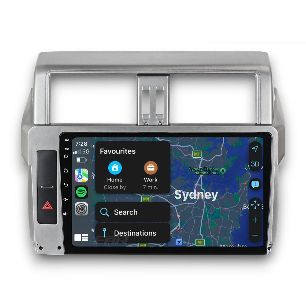 Toyota Prado 150 Series (2013 - 2017) Multimedia 10" Touchscreen Display + Built-In Wireless Carplay & Android Auto - Euro Active Retrofits