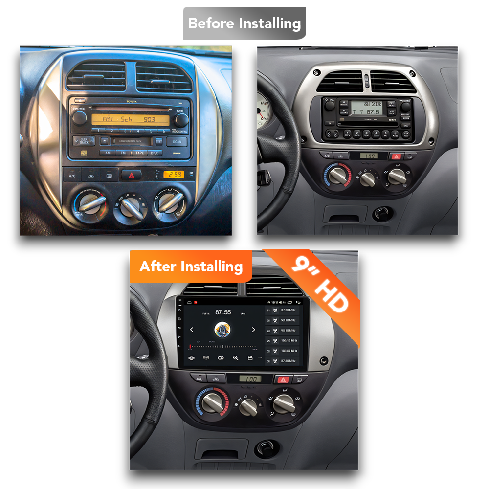 Toyota RAV4 (2001 - 2006) Multimedia 9" Touchscreen Display + Built-In Wireless Carplay & Android Auto - Euro Active Retrofits