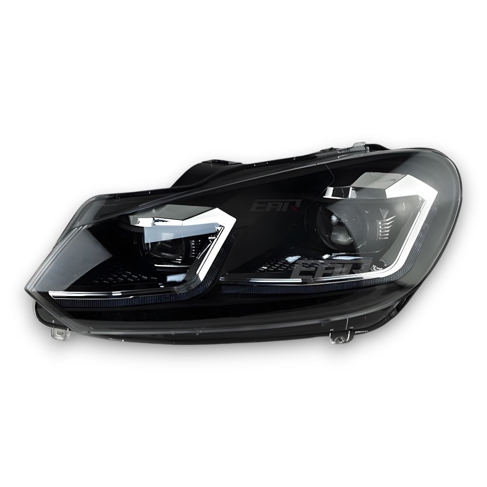 EuroLuxe Volkswagen Golf Mk6 Sequential Mk7.5 Style Xenon Angel LED Headlights (2009 - 2012) - Euro Active Retrofits